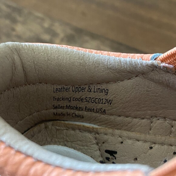 Monkey Feet Orange Slip-On Shoes 6-12 Months - Picture 8 of 9